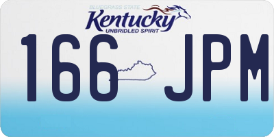 KY license plate 166JPM