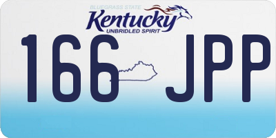 KY license plate 166JPP