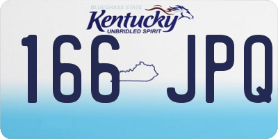 KY license plate 166JPQ