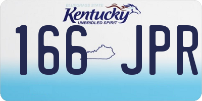 KY license plate 166JPR