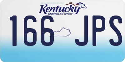 KY license plate 166JPS