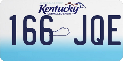 KY license plate 166JQE
