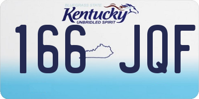 KY license plate 166JQF