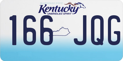 KY license plate 166JQG