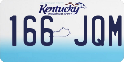 KY license plate 166JQM
