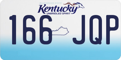KY license plate 166JQP