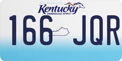 KY license plate 166JQR
