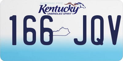 KY license plate 166JQV