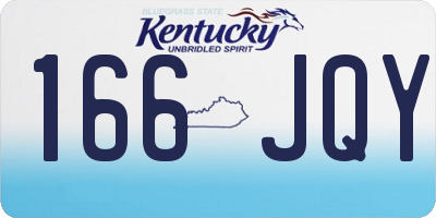 KY license plate 166JQY