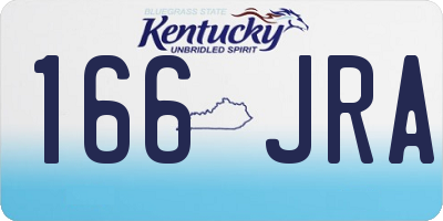 KY license plate 166JRA