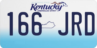 KY license plate 166JRD