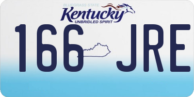 KY license plate 166JRE