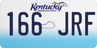 KY license plate 166JRF