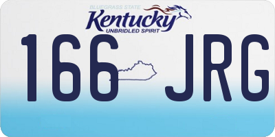 KY license plate 166JRG