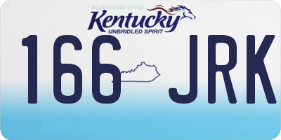 KY license plate 166JRK