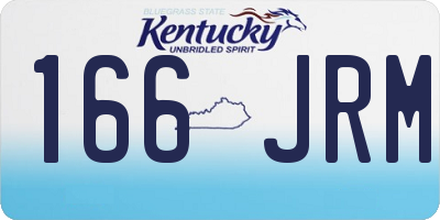KY license plate 166JRM