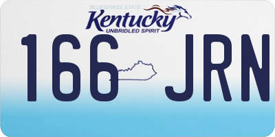 KY license plate 166JRN