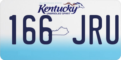 KY license plate 166JRU
