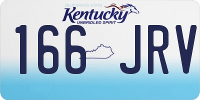 KY license plate 166JRV