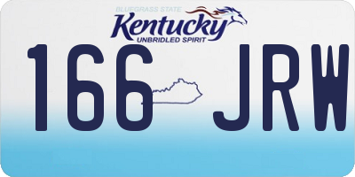 KY license plate 166JRW