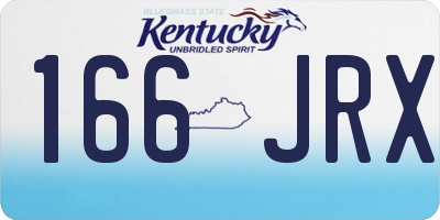 KY license plate 166JRX