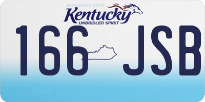 KY license plate 166JSB