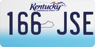 KY license plate 166JSE