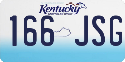 KY license plate 166JSG