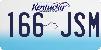 KY license plate 166JSM