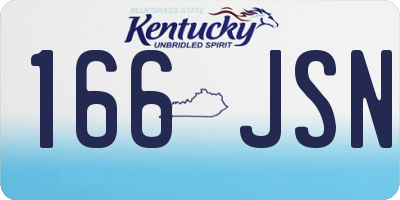 KY license plate 166JSN