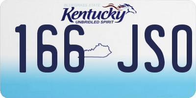 KY license plate 166JSO