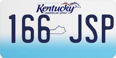KY license plate 166JSP