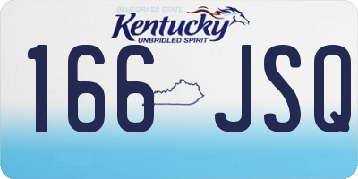 KY license plate 166JSQ