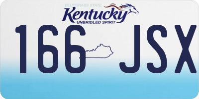 KY license plate 166JSX