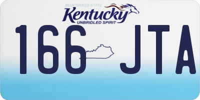 KY license plate 166JTA