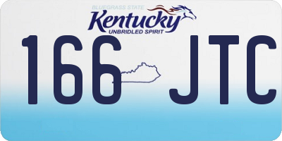 KY license plate 166JTC