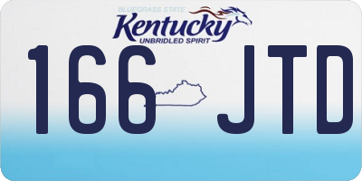 KY license plate 166JTD