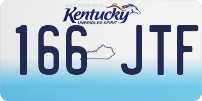 KY license plate 166JTF