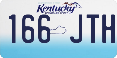 KY license plate 166JTH