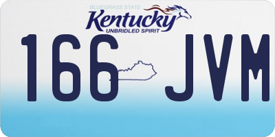 KY license plate 166JVM