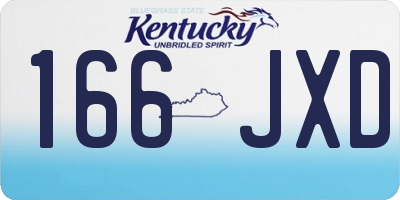 KY license plate 166JXD