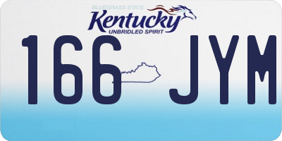 KY license plate 166JYM