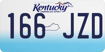 KY license plate 166JZD