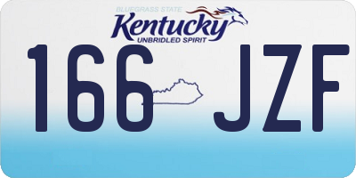 KY license plate 166JZF