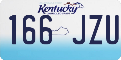 KY license plate 166JZU