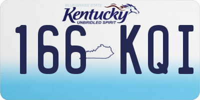 KY license plate 166KQI