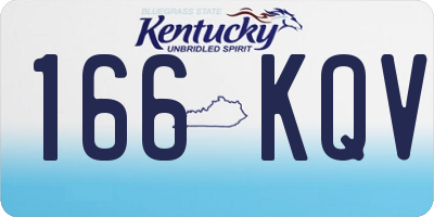 KY license plate 166KQV