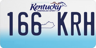 KY license plate 166KRH