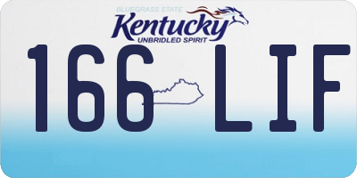 KY license plate 166LIF