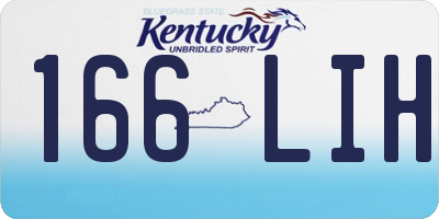 KY license plate 166LIH